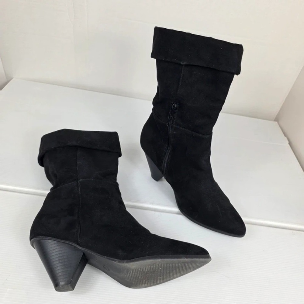 Elegant Black Heeled Boots for Women